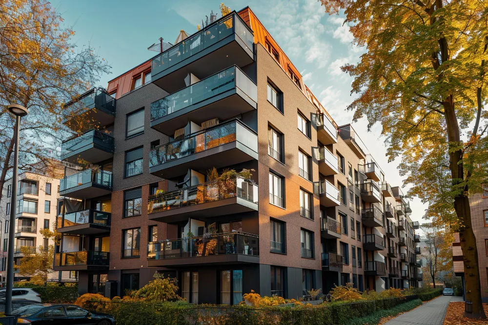 Modernes Mehrfamilienhaus mit Balkonen – WEG-Verwaltung in Bremen